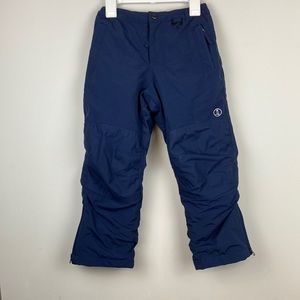 Land’s End Boy’s Blue Snow Pants with Zippers for Boots Elastic Waist